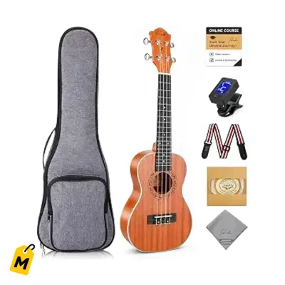 Ukulele Concierto Ranch 23 Kit Principiante Madera Sapele Sonido Pro