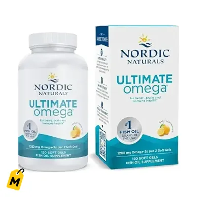 Ultimate Omega Nordic Naturals 1280mg Limon - Aceite Pescado para Corazon y Cerebro