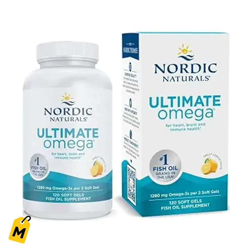 Ultimate Omega Nordic Naturals 1280mg Limon - Aceite Pescado para Corazon y Cerebro