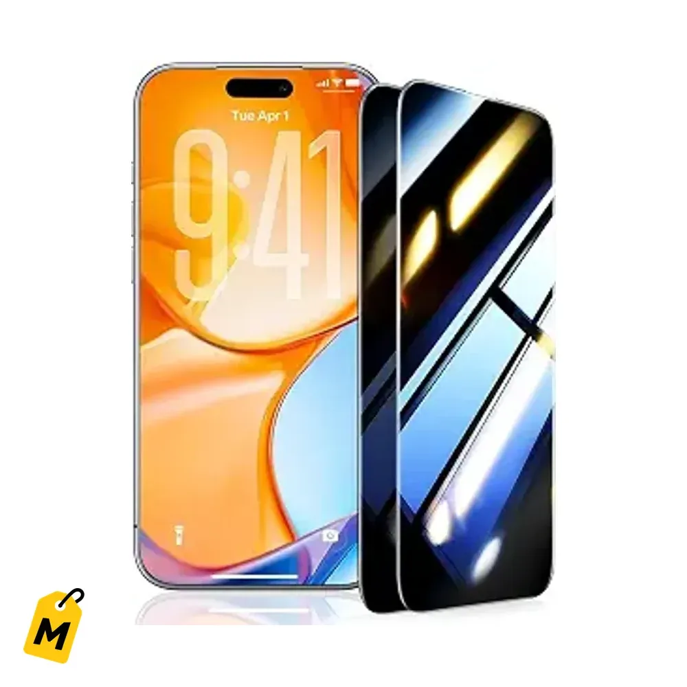 UltraGlass 9H+ Armor iPhone 17 Pro Anti Espia 2 Unidades Facil Instalar