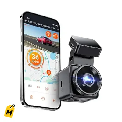 Vantrue E1 Lite Dash Cam 1080P con GPS Vision Nocturna Wi-Fi y Modo Parqueo 24H