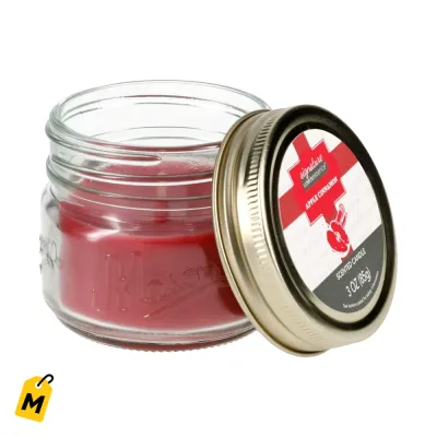 Vela Manzana Canela en Jarra, 3 oz. Aroma que te envuelve y relaja.