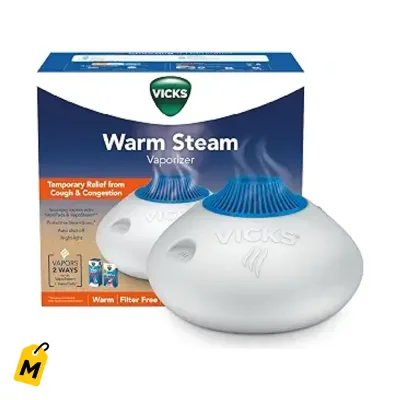 Vicks Vaporizador Humidificador Vapor Caliente Luz Noche Cuartos Pequenos Medianos