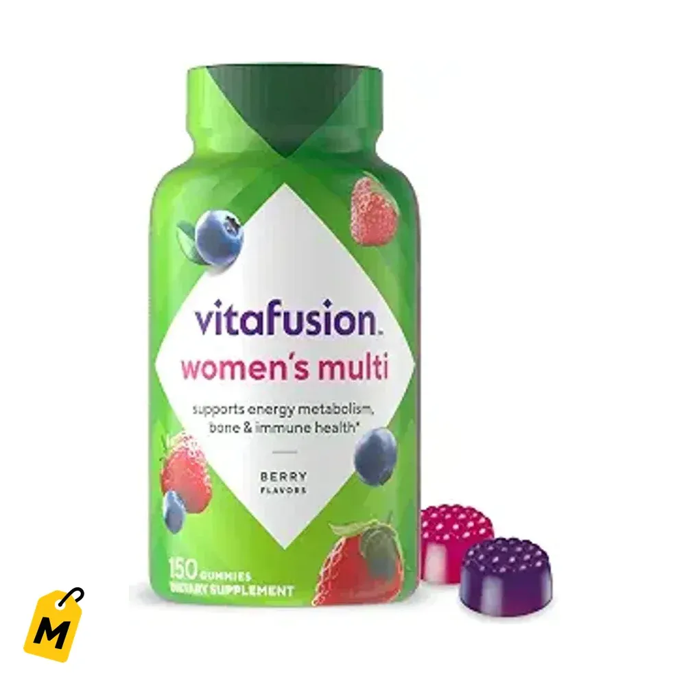 Vitafusion Mujer Gomitas Multivitaminicas - 150 Unidades - Vitaminas A-E Sabor Berry