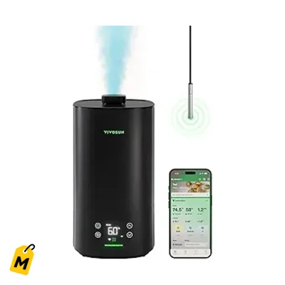 VIVOSUN AeroStream H05 Humidificador Wi-Fi Inteligente 5L pa tus plantas
