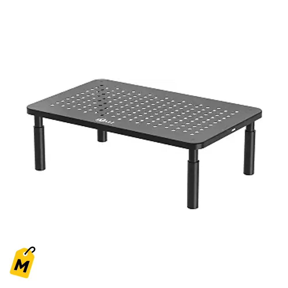 WALI Base Ajustable para Monitor y Laptop - Soporte de Escritorio con Almacenamiento