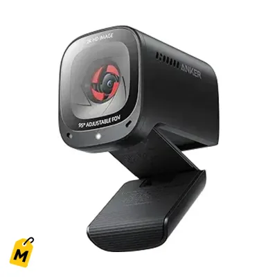 Webcam Anker PowerConf C200 2K pa PC Laptop Mac - Nitida, Audio Claro, con AI y Tapa