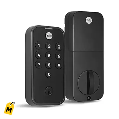 Cerradura Yale Codigo Teclado sin Llave Puerta Principal Negro Suede